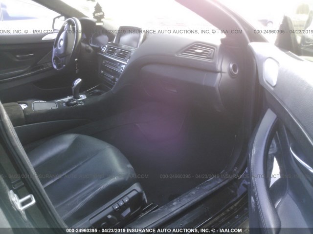 WBA6B2C57FGB99801 - 2015 BMW 650 I/GRAN COUPE BLACK photo 5