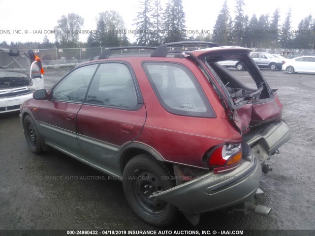 JF1GF48551G803020 - 2001 SUBARU IMPREZA OUTBACK SPORT MAROON photo 3