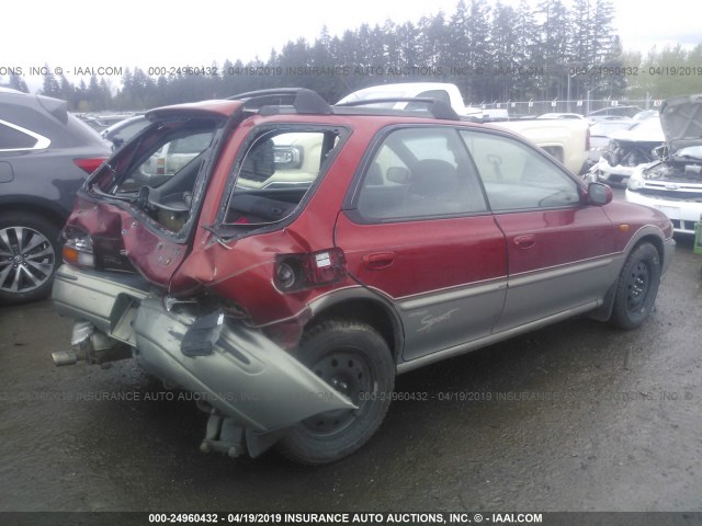 JF1GF48551G803020 - 2001 SUBARU IMPREZA OUTBACK SPORT MAROON photo 4