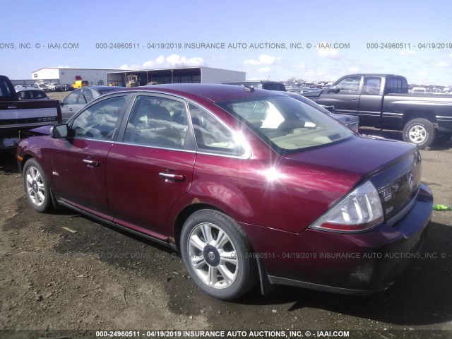 1MEHM42W08G605749 - 2008 MERCURY SABLE PREMIER RED photo 3