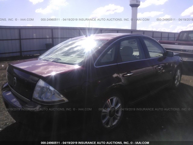 1MEHM42W08G605749 - 2008 MERCURY SABLE PREMIER RED photo 4