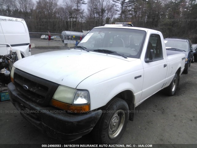 1FTYR10V8XUB21596 - 1999 FORD RANGER WHITE photo 2