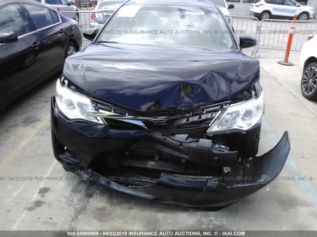 4T4BF1FK6CR168469 - 2012 TOYOTA CAMRY SE/LE/XLE BLACK photo 6