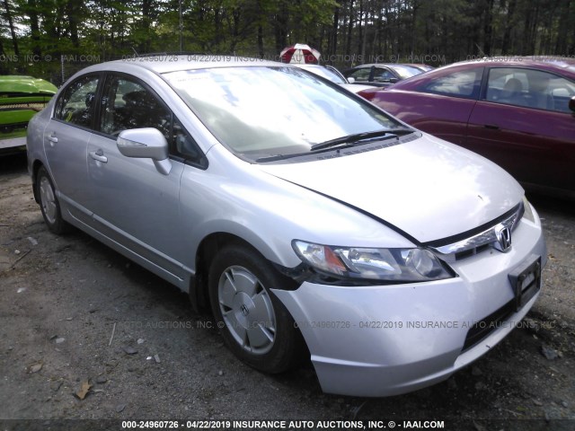 JHMFA36298S001759 - 2008 HONDA CIVIC HYBRID SILVER photo 1