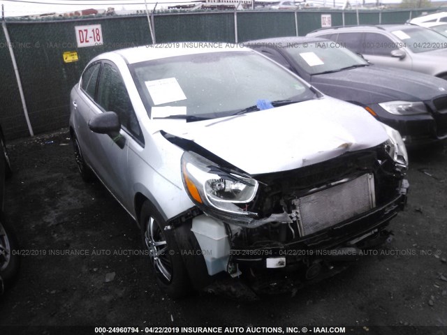 KNADM4A37D6178333 - 2013 KIA RIO LX SILVER photo 1