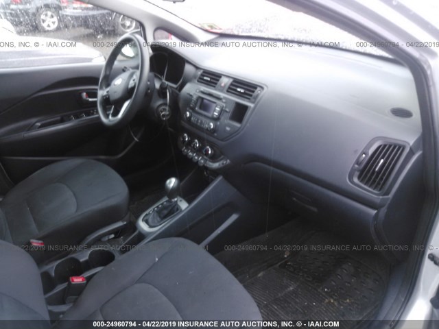 KNADM4A37D6178333 - 2013 KIA RIO LX SILVER photo 5