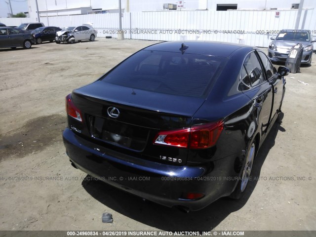 JTHBK262195106074 - 2009 LEXUS IS 250 BLUE photo 4