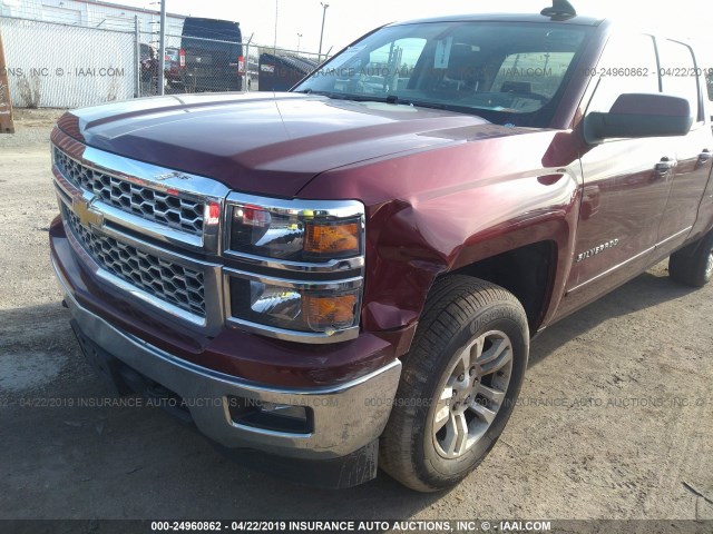 1GCVKREC7FZ148268 - 2015 CHEVROLET SILVERADO K1500 LT RED photo 6