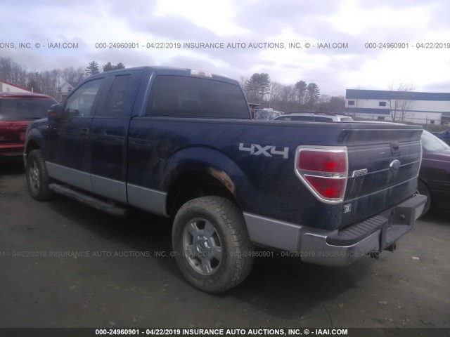 1FTEX1E86AFC09568 - 2010 FORD F150 SUPER CAB BLUE photo 3