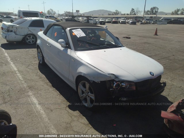 WBAUL73579VJ76467 - 2009 BMW 128 I WHITE photo 1