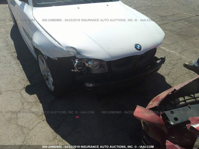 WBAUL73579VJ76467 - 2009 BMW 128 I WHITE photo 6