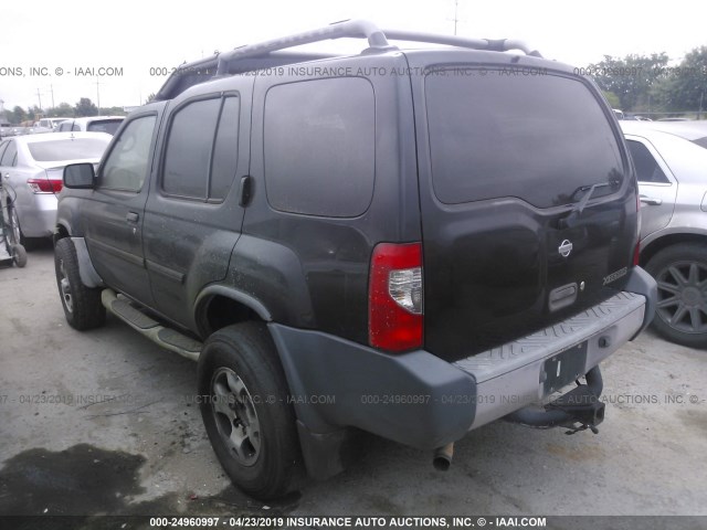 5N1ED28T81C576743 - 2001 NISSAN XTERRA XE/SE BLACK photo 3