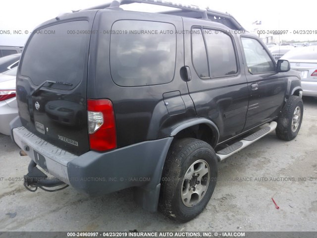 5N1ED28T81C576743 - 2001 NISSAN XTERRA XE/SE BLACK photo 4
