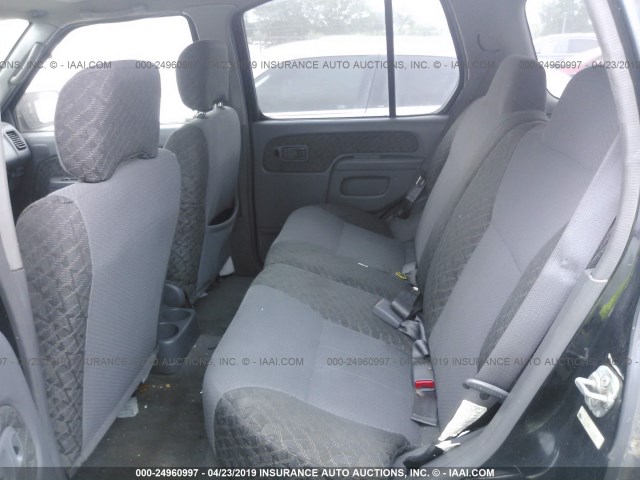 5N1ED28T81C576743 - 2001 NISSAN XTERRA XE/SE BLACK photo 8