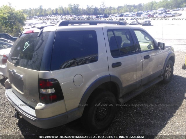 1FMEU63E46UB39307 - 2006 FORD EXPLORER XLT GOLD photo 4