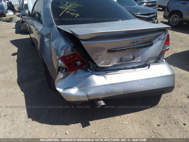 JNKAY41E03M006276 - 2003 INFINITI M45 GRAY photo 6