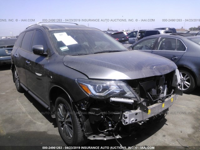 5N1DR2MN3HC620839 - 2017 NISSAN PATHFINDER S/SV/SL/PLATINUM GRAY photo 1