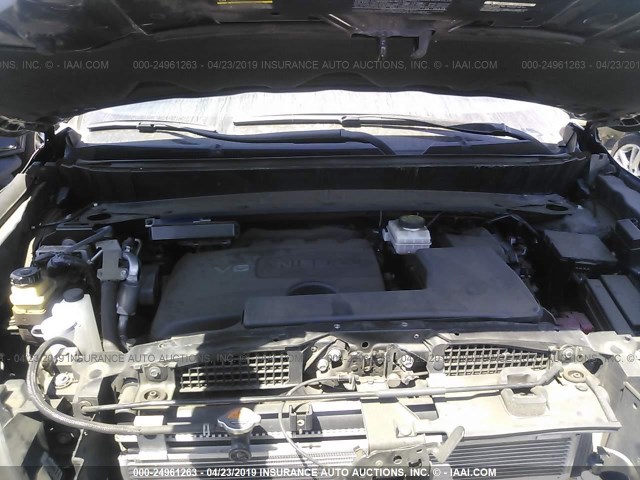 5N1DR2MN3HC620839 - 2017 NISSAN PATHFINDER S/SV/SL/PLATINUM GRAY photo 10