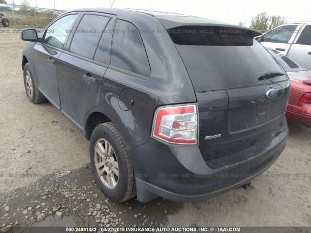 2FMDK46C37BA98983 - 2007 FORD EDGE SE BLACK photo 3