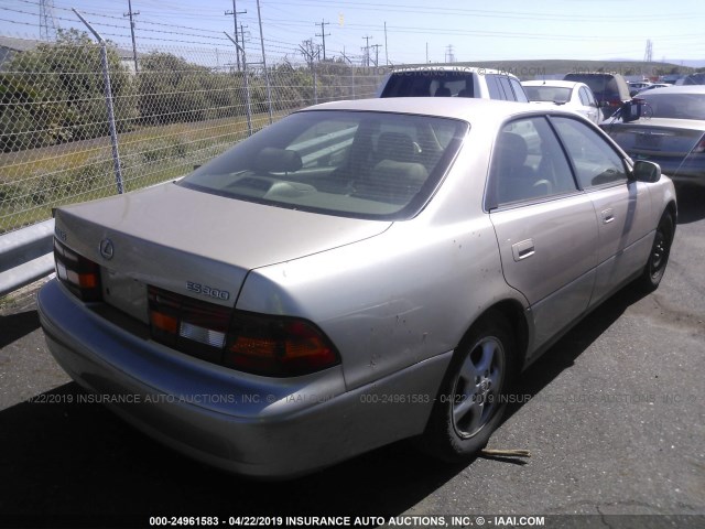 JT8BF28G5X5063319 - 1999 LEXUS ES 300 GOLD photo 4