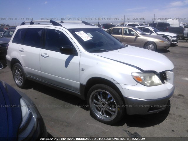 JA4LZ31F96U035297 - 2006 MITSUBISHI OUTLANDER LS WHITE photo 1