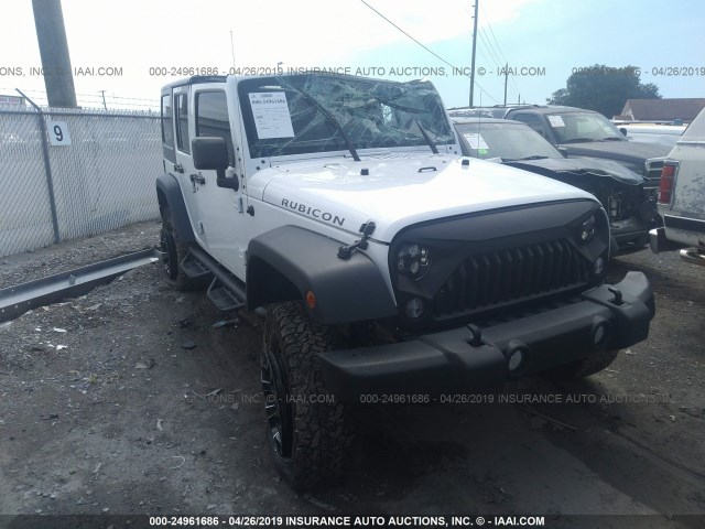 1C4BJWFG1FL515366 - 2015 JEEP WRANGLER UNLIMITE RUBICON WHITE photo 1