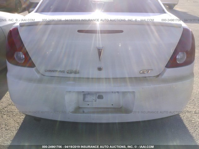 1G2ZH58N974217275 - 2007 PONTIAC G6 GT WHITE photo 6