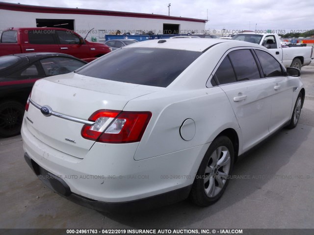 1FAHP2EW0AG121343 - 2010 FORD TAURUS SEL WHITE photo 4