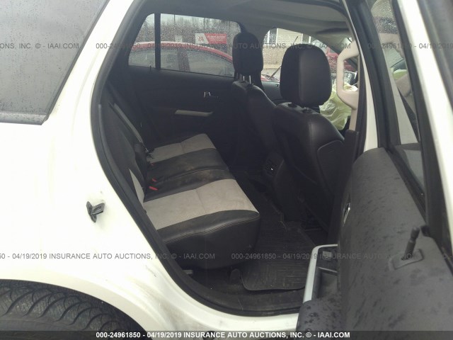 2FMDK4JC8DBE30418 - 2013 FORD EDGE SEL WHITE photo 8