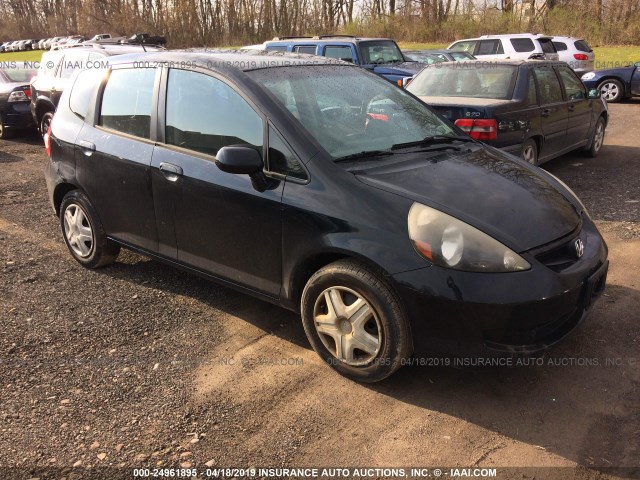 JHMGD37438S027642 - 2008 HONDA FIT BLACK photo 1