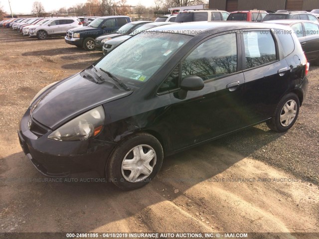 JHMGD37438S027642 - 2008 HONDA FIT BLACK photo 2