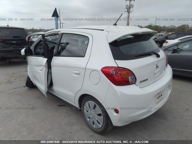 ML32A3HJ9FH042913 - 2015 MITSUBISHI MIRAGE DE WHITE photo 3