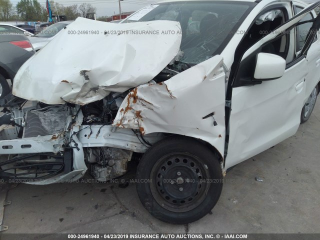 ML32A3HJ9FH042913 - 2015 MITSUBISHI MIRAGE DE WHITE photo 6