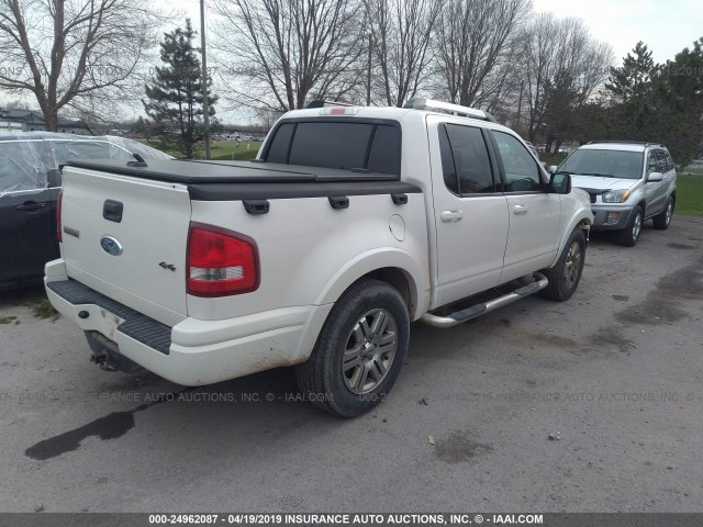 1FMEU53E38UA25683 - 2008 FORD EXPLORER SPORT TR LIMITED WHITE photo 4