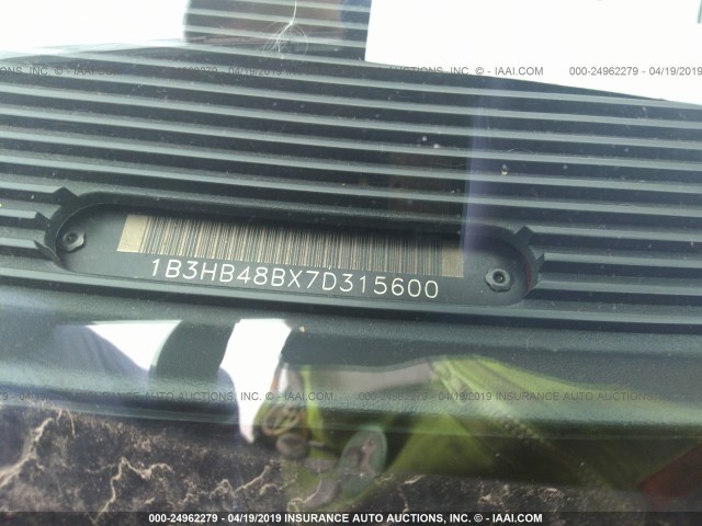 1B3HB48BX7D315600 - 2007 DODGE CALIBER SXT 橙色 照片 9