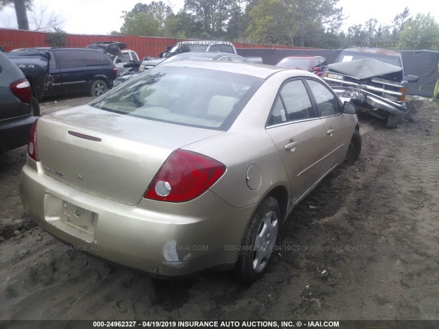1G2ZF58B674119963 - 2007 PONTIAC G6 VALUE LEADER/BASE GOLD photo 4