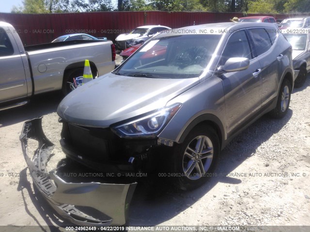 5NMZTDLB8HH015389 - 2017 HYUNDAI SANTA FE SPORT  GRAY photo 2