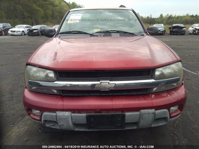 1GNES16S236145127 - 2003 CHEVROLET TRAILBLAZER EXT RED photo 6