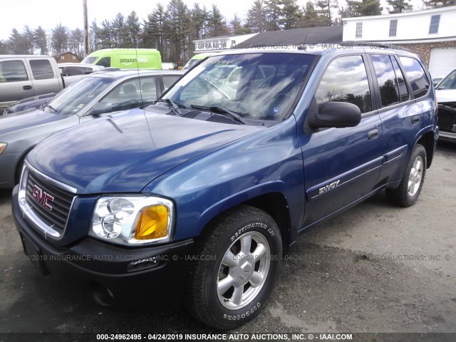 1GKDT13S552320975 - 2005 GMC ENVOY BLUE photo 2