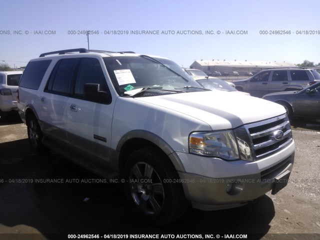 1FMFK18567LA75493 - 2007 FORD EXPEDITION EL EDDIE BAUER WHITE photo 1