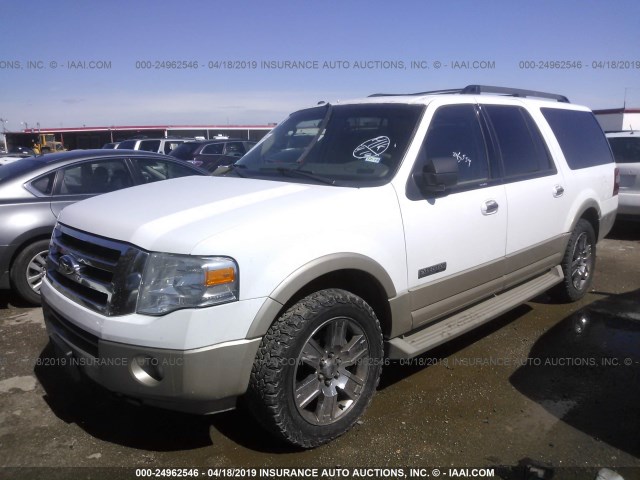 1FMFK18567LA75493 - 2007 FORD EXPEDITION EL EDDIE BAUER WHITE photo 2