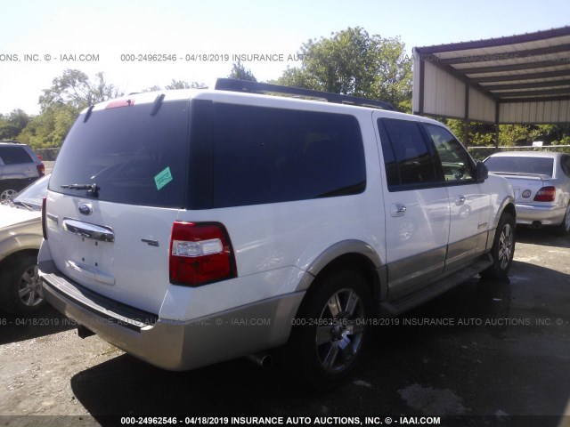 1FMFK18567LA75493 - 2007 FORD EXPEDITION EL EDDIE BAUER WHITE photo 4