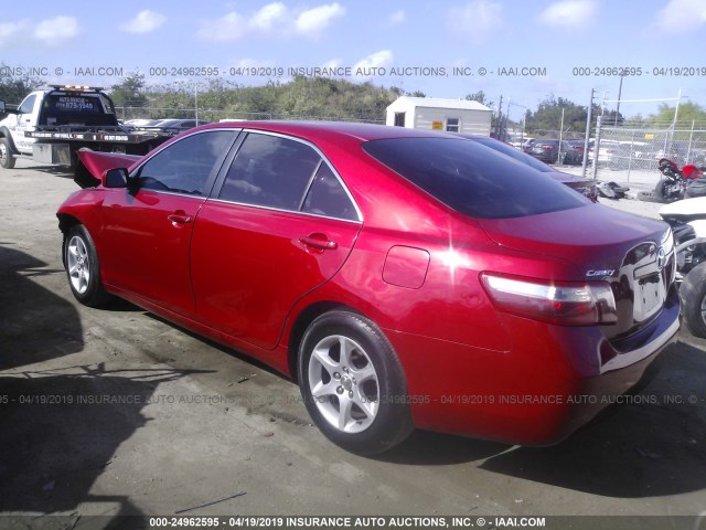 4T1BE46K39U369575 - 2009 TOYOTA CAMRY SE/LE/XLE RED photo 3