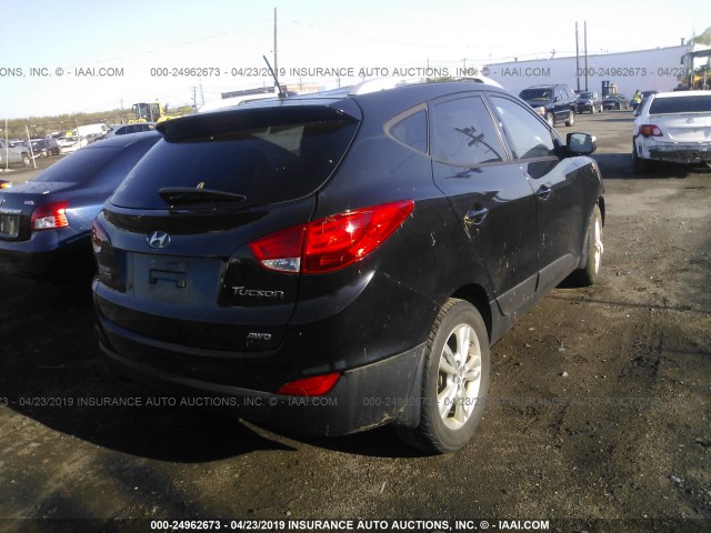 KM8JUCAC2DU581398 - 2013 HYUNDAI TUCSON GLS/LIMITED შავი ფოტო 4