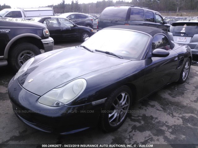 WP0CA29893U620356 - 2003 PORSCHE BOXSTER BLACK photo 2