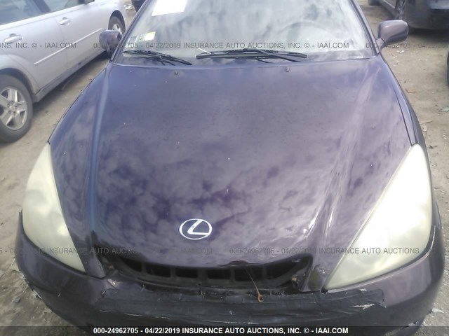 JTHBF30G220076391 - 2002 LEXUS ES 300 BURGUNDY photo 10