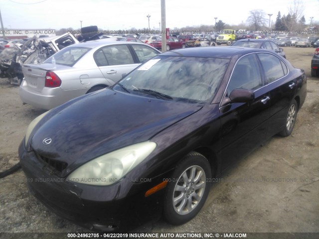 JTHBF30G220076391 - 2002 LEXUS ES 300 BURGUNDY photo 2