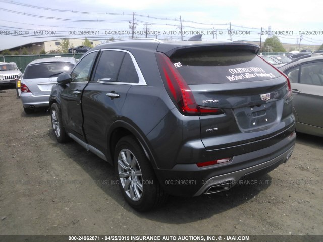 1GYFZDR48KF101004 - 2019 CADILLAC XT4 PREMIUM LUXURY GRAY photo 3