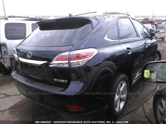 2T2BK1BA5EC251183 - 2014 LEXUS RX 350/BASE/F SPORT Navy photo 4