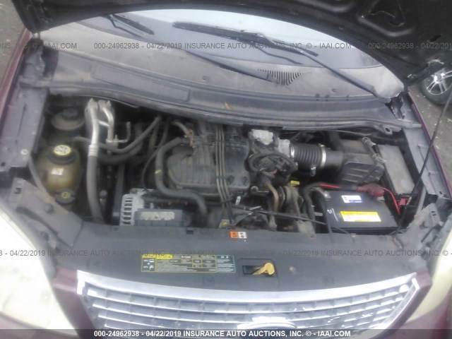 2FMZA52206BA49749 - 2006 FORD FREESTAR SEL ბურგუნდია ფოტო 10